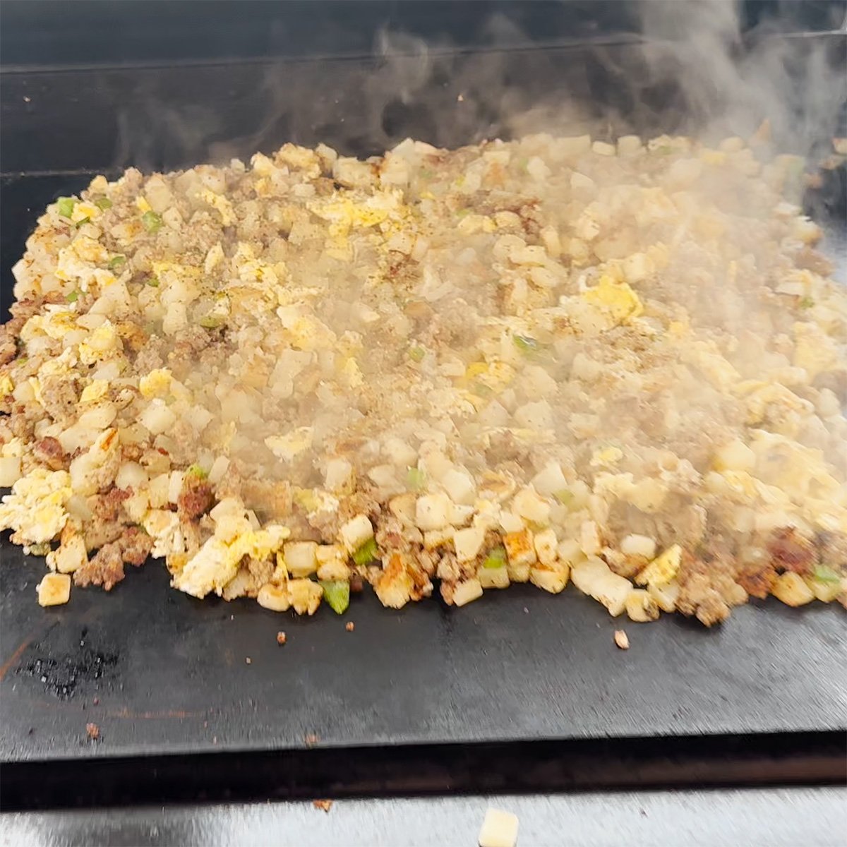 How To Make Excellent Breakfast Hash On The Griddle