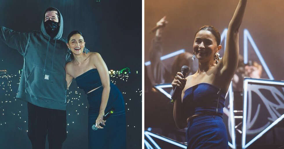 Pictures and movies of Alia Bhatt at Alan Walker’s live performance