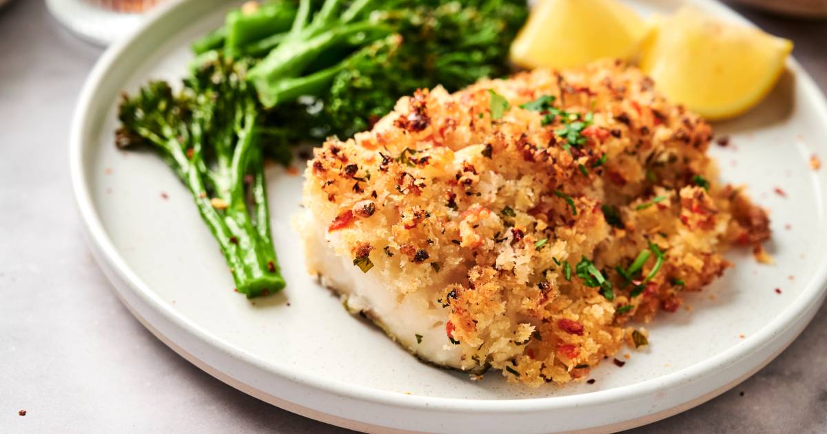 Baked Stuffed Haddock (Seafood Stuffing)