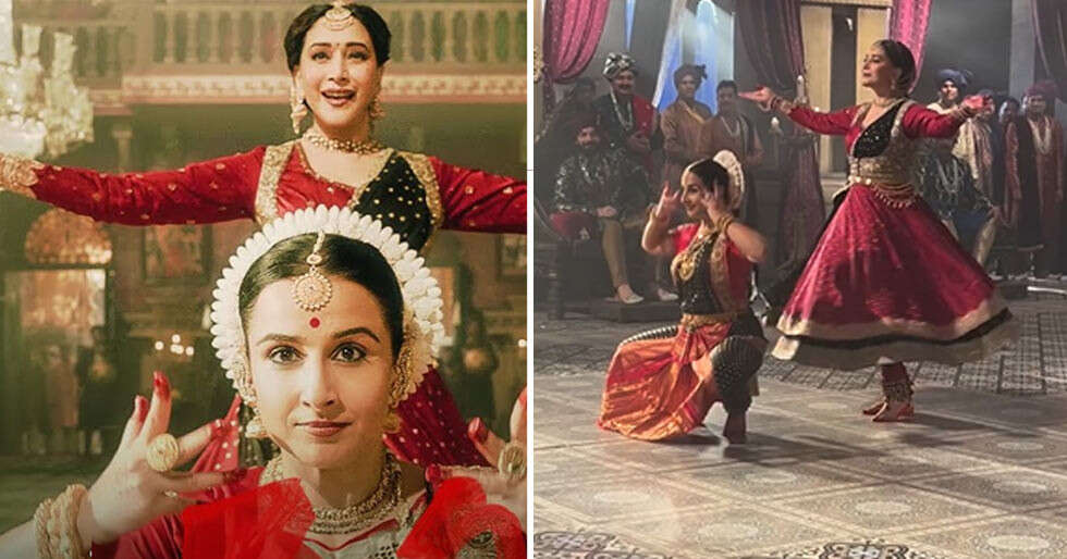 Watch: Madhuri Dixit and Vidya Balan Crew up in Viral BTS Video