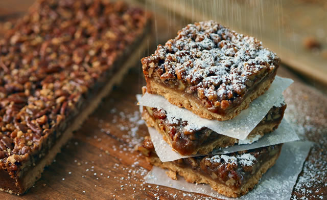 Maple Pecan Pie Bars (No Corn Syrup)