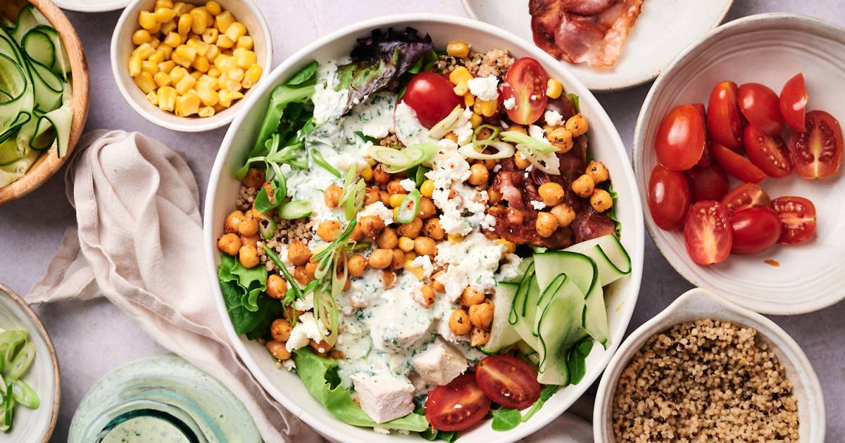 Protein Packed Salad Bowls (Over 40 Grams Protein!)