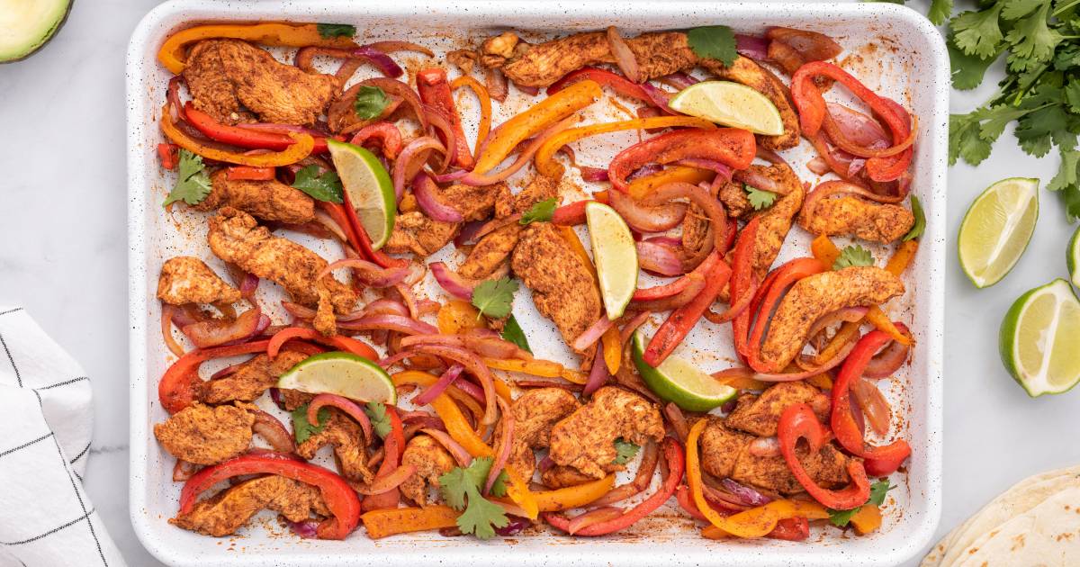 Sheet Pan Hen Fajitas (5 Components!) (5 Components, 20 Minutes!)