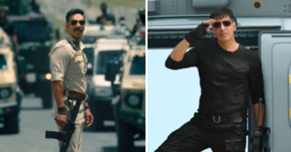 Ajay Devgn & Akshay Kumar unveil title observe of Singham Once more