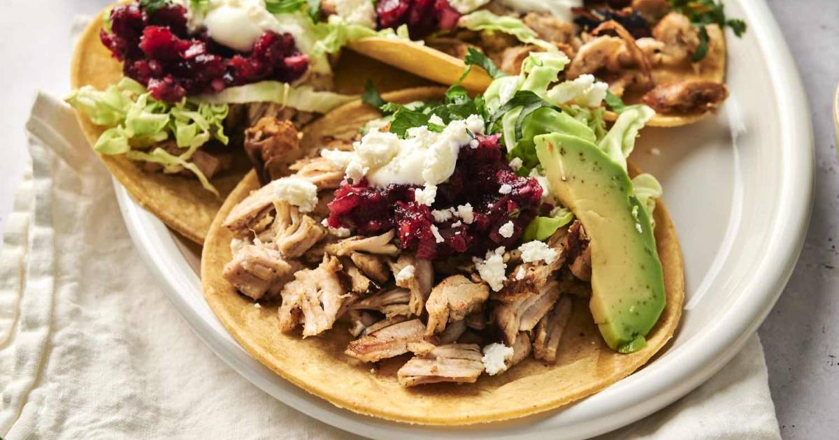 Leftover Turkey Tacos (15 Minute Meal!)