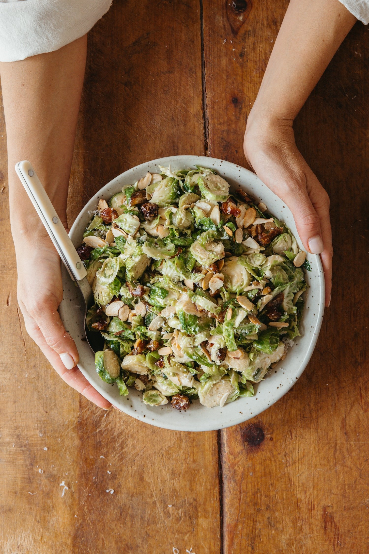 Shaved Brussels Sprout Salad with Lemon French dressing