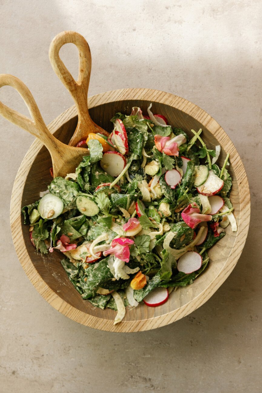 Detox Salad with Creamy Cashew Tamari Dressing