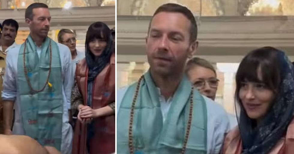 Chris Martin and Dakota Johnson go to Babulnath Temple