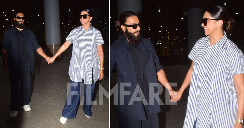 Pics: Deepika Padukone and Ranveer Singh Get Clicked at The Airport