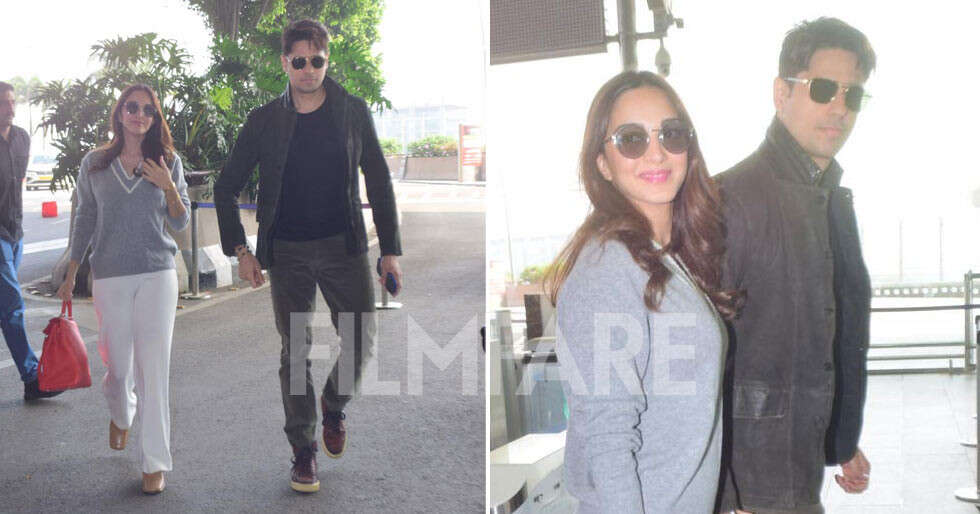 Energy couple Kiara Advani and Sidharth Malhotra snapped on the airport