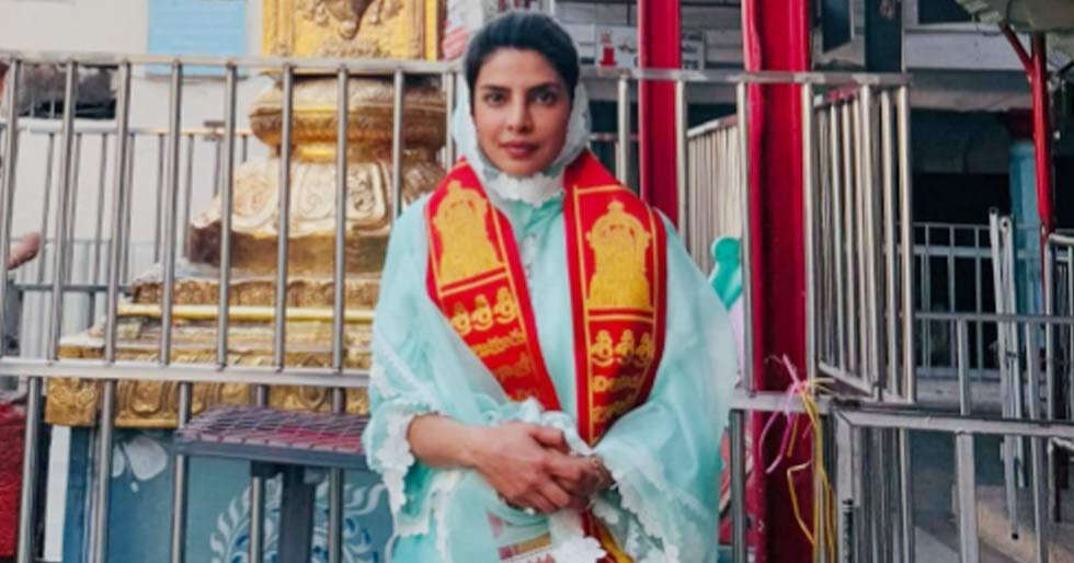 Priyanka Chopra Jonas seeks blessings at Chilkur Balaji Temple