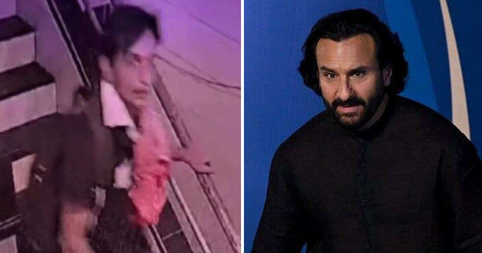 VIDEO: Saif Ali Khanâs alleged attacker hurriedly climbs down the steps