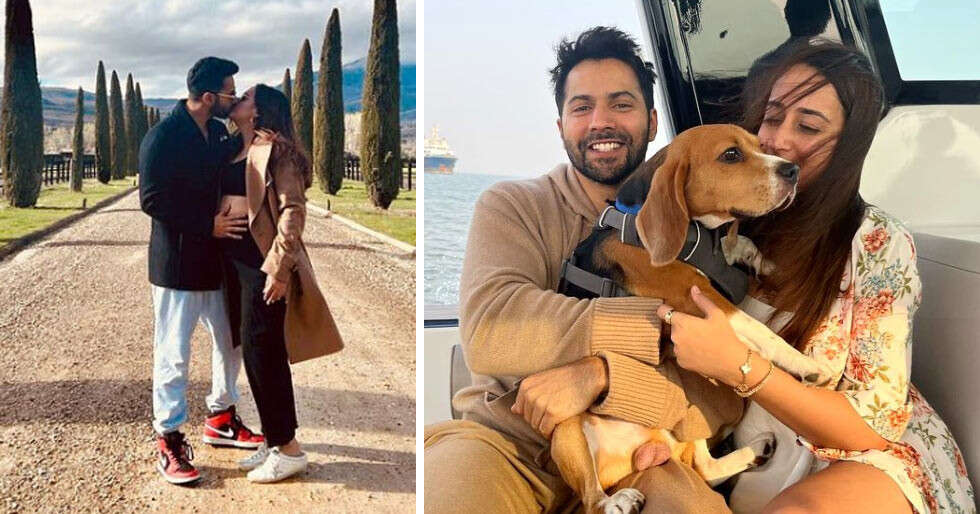 Anniversary Particular: Varun Dhawan kisses spouse Natasha on this romantic pic