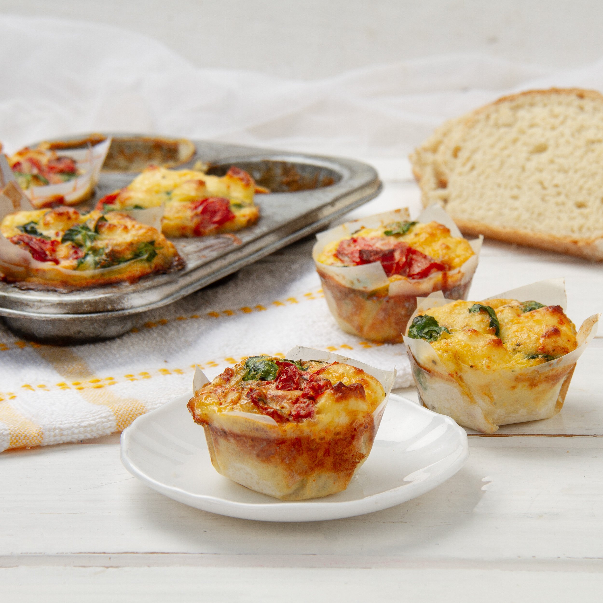 Weight Watchers Egg Muffins (Spinach, Feta, and Solar-Dried Tomato, Sure Please!)