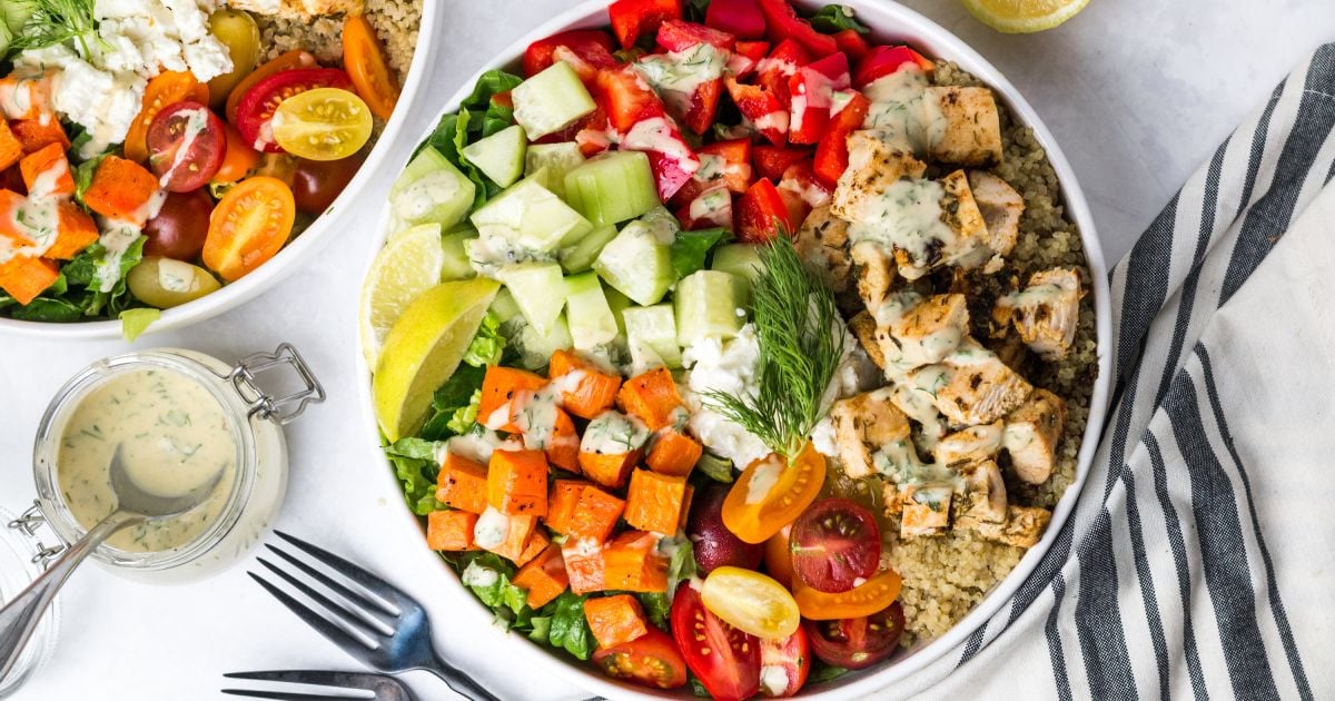 Mediterranean Bowls (Rooster or Chickpeas!)