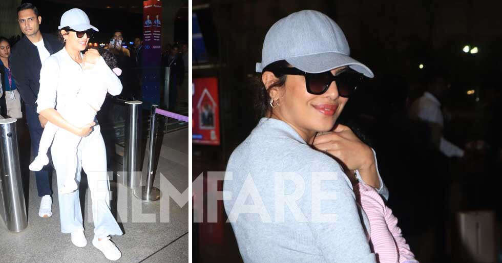 Pics: Priyanka Chopra Jonas Carries Malti Marie As They Go away Mumbai