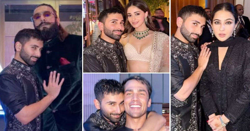 PHOTOS: Ranveer Singh, Ananya Panday and Walker Blanco pose at a marriage